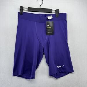 Nike Half Tights Men's large Purple Power Running Workout Training Dri Fit NEW